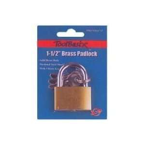    Toolbasix 1 1/2In Brass Padlock 3Key TGE BP40: Home Improvement