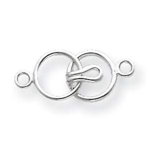  Sterling Silver 23 x 9.3mm Pearl/Bead Clasp: Jewelry