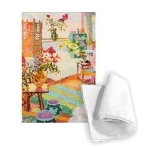 The Jug of Poppies, Studio Interior, Late   Tea Towel 100% Cotton 