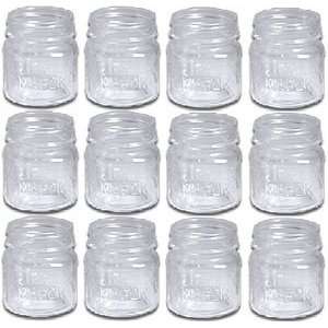  8 oz Metered Mason glass candle jar   CASE OF 12: Home 