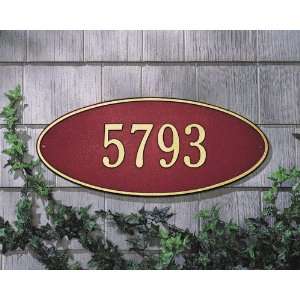   Madison Oval Estate Wall in Red / GoldWhitehall 4009 