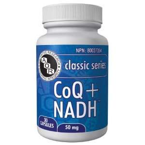  CoQ +NADH (40mg+10mg) (30 VeggieCapsules Brand A.O.R 
