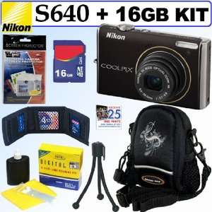  Nikon Coolpix S640 12.2MP Digital Camera (Calm Black 