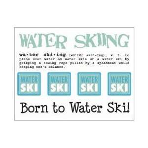  SRM Say It With Stickers Mini Water Skiing; 6 Items/Order 
