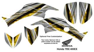 Honda TRX 400EX ATV Graphics Decals Kit 1400 Yellow  