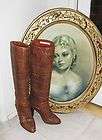 Lana Turner Woven Italian Wicker Leather Boots From Falcon Crest 