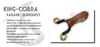 King cobra Padauk Slingshot Outdoor Copper Hunting Catapult Pocket 