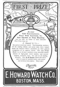 1904 cc ad e howard watch co trap shooting  