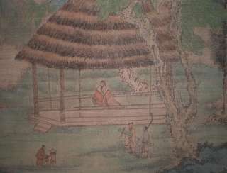 G948:Chinese Scroll Painting of Landscape by Wang Meng  
