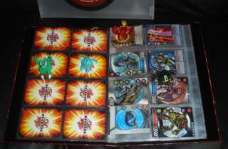 LOT OF 4 BAKUGAN BATTLE BRAWLERS & 24 CARDS IN FOLDER  