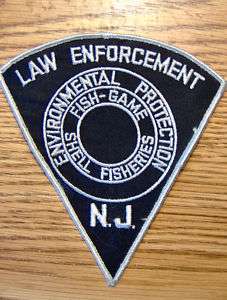 NEW JERSEY DIVISION OF FISH, GAME GAME WARDEN PATCH NJ  