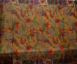 Antique Unusual Vintage 100% Real Silk Sari FABRIC 5 Yards Silks Saree 