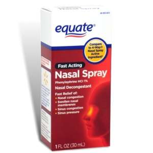 Nasal Spray Four Way, Decongestant Spray, 1 oz   Equate  