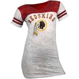  Washington Redskins Womens 50/50 Burnout T Shirt Sports 
