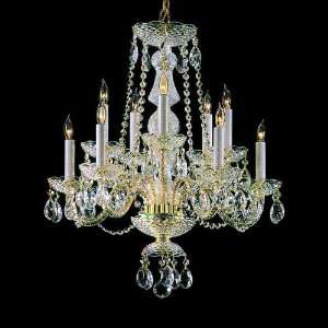   Crystal Chandelier in Brass or Chrome   Item CR 5050: Home Improvement