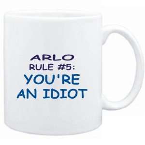  Mug White  Arlo Rule #5 Youre an idiot  Male Names 