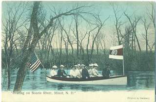 ND Minot, Boating Souris R. Hand Colored c1908 POSTCARD  