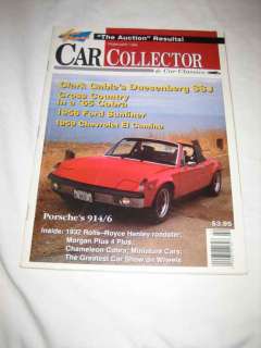 Car Collector V. 16 #2 Feb. 1993 Porsches 914/6 65 Cobra  