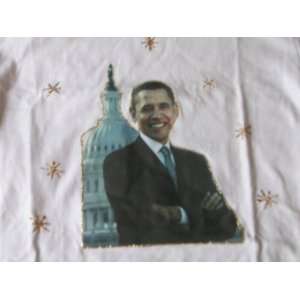  Barack Obama White T shirt XL 