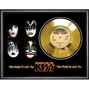 KISS I Was Made For Lovin You Framed Gold Record A3 