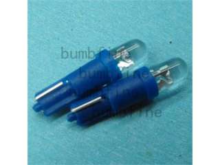 2x 1 LED 74 T5 Mini Wedge Round Bulbs Blue 12 volt DC  