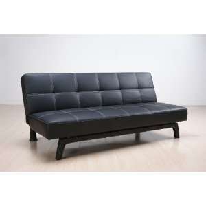    Convertible Sofa Black Finish Ashlyn Collection