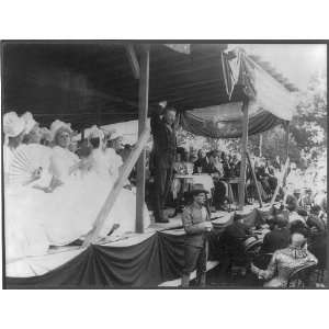   ,President,audience,flag draped platform,crowds,c1903