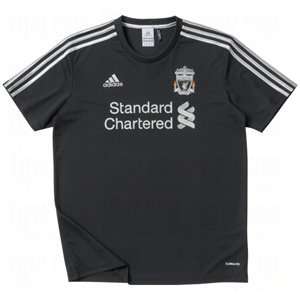  adidas Mens ClimaLite Liverpool Replica Away T Shirt Grey 