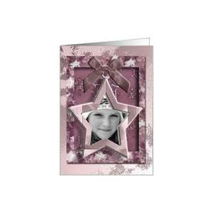 Photo Card Holiday Star in Pink Card Health & Personal 
