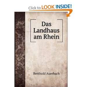  Das Landhaus am Rhein Berthold Auerbach Books
