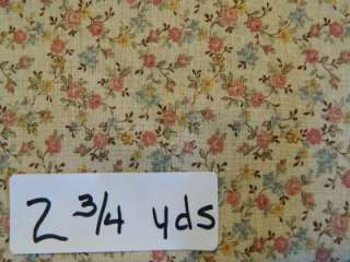 17+ yrds Lot of Cotton Floral Quilt Craft Sewing Fabrics  