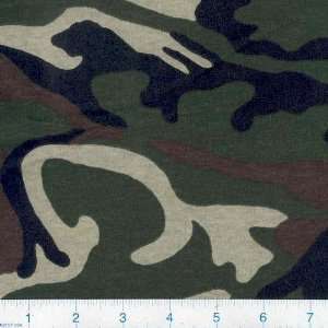  68 Wide Jersey Knit Fabric Forest Camo By The Yard: Arts 
