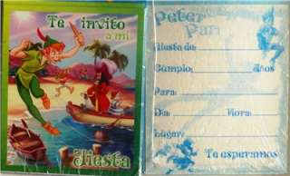 NEW* PETER PAN 18 invitations spanish PARTY  