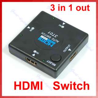 Port HDMI Switch Switcher Splitter for HDTV 1080P PS3  