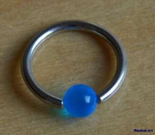14g Steel Captive Bead Ring CBR Earring 3/8 10mm PAIR  