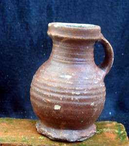 Nice Early Gothic Siegburg stoneware jug, 14th. century  