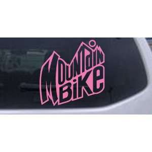 Mountain Bike Sports Car Window Wall Laptop Decal Sticker    Pink 6in 