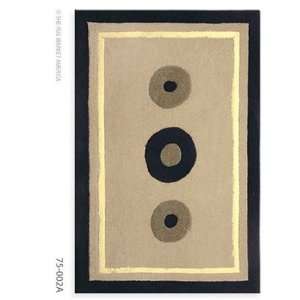   Circles Black 75002 Khaki blk camel 22X34 Area Rug