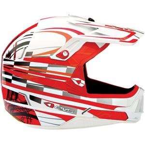  EVS Factor Bullseye Helmet   Small/Red/White: Automotive