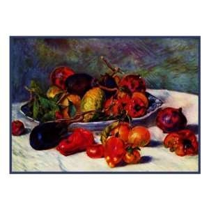  Counted Cross Stitch Chart Still Life of Fruit inspired by 