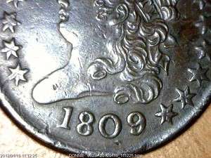 1809/6 OVERDATE HALF CENT  