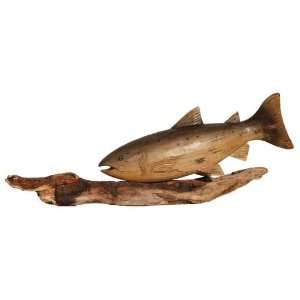 Carved Wooden Salmon Fish Decoy:  Home & Kitchen