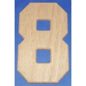  Wood Letters & Numbers 5 Inch Number 8