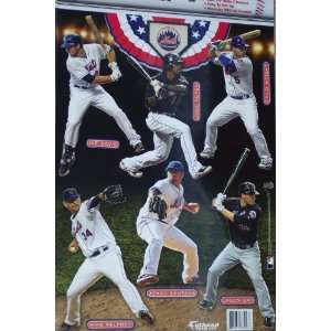  New York Mets Fathead MLB 6 Player Team Set Official Wall 