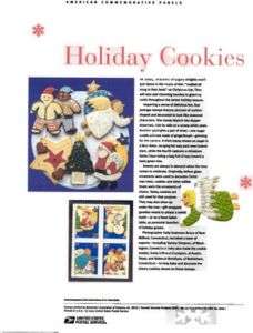 3949 52 37c Christmas Cookies USPS #751 Commem Panel  