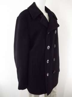 mens Wool coat peacoat Rountree & Yorke black L  