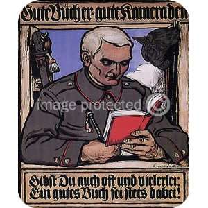  Vintage German WW1 Propaganda Good Books Comrade MOUSE PAD 