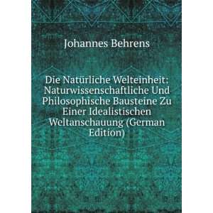   (German Edition) (9785874805388) Johannes Behrens Books