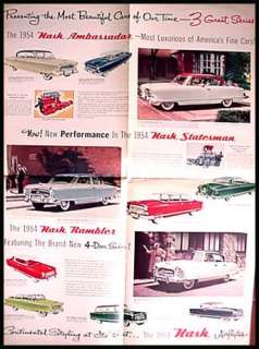 1954 Nash Airflytes Deluxe Brochure Rambler Ambassador  