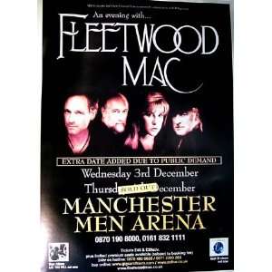  Fleetwood Mac Tour Dates Rare 39x55 Giant Poster